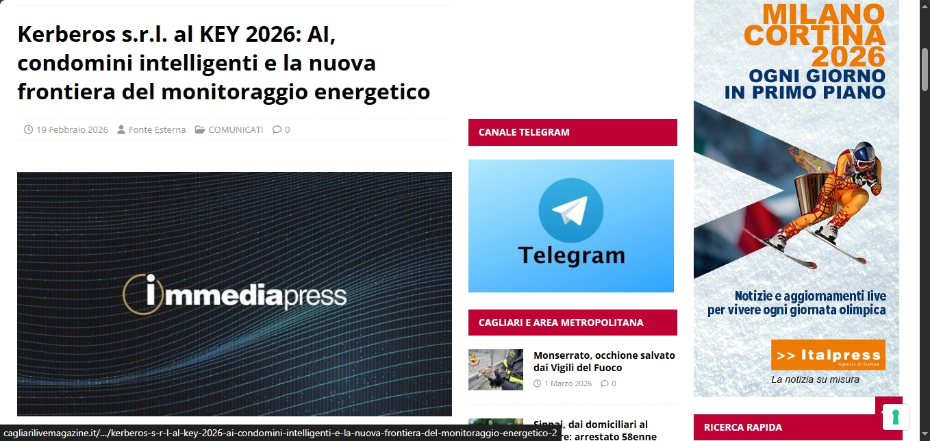 Cagliari Live Magazine - Kerberos al Key 2026