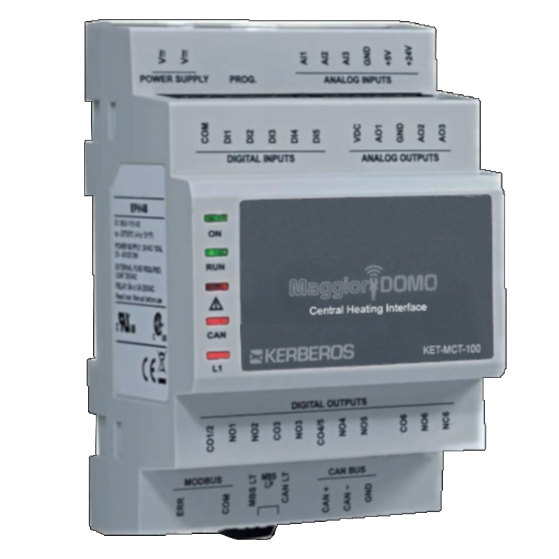 Central heating module for MaggiorDOMO® systems