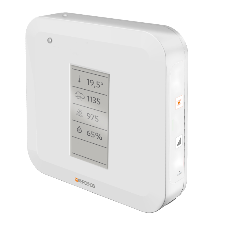 Sensore wireless di CO2, Composti Organici Volatili (VOC), Temperatura, Umidità e Luce - Alim. 12 VDC o tramite USB