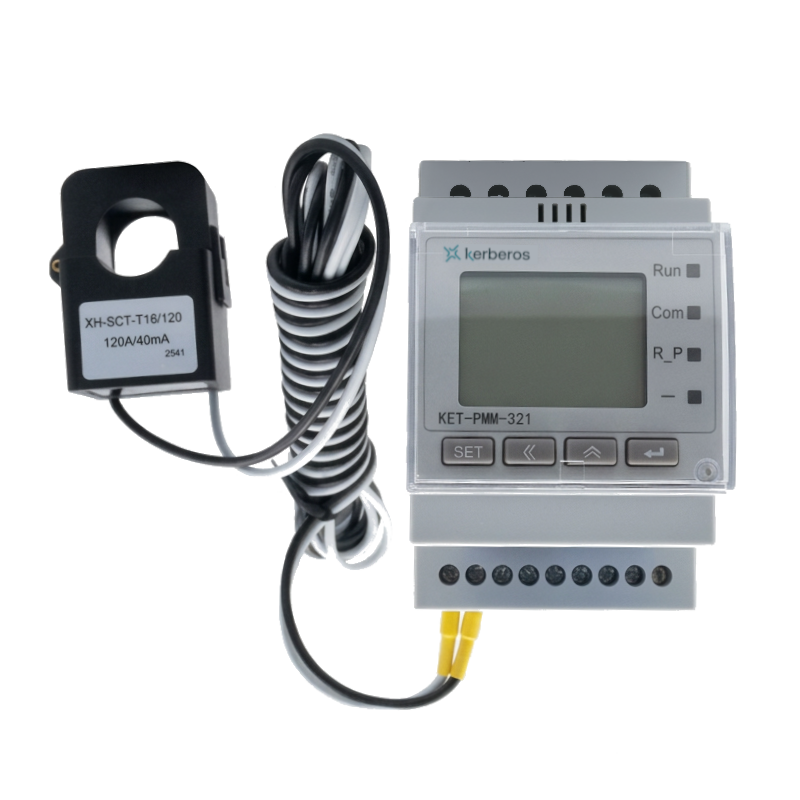 Single-phase energy meter for amperometric transformer