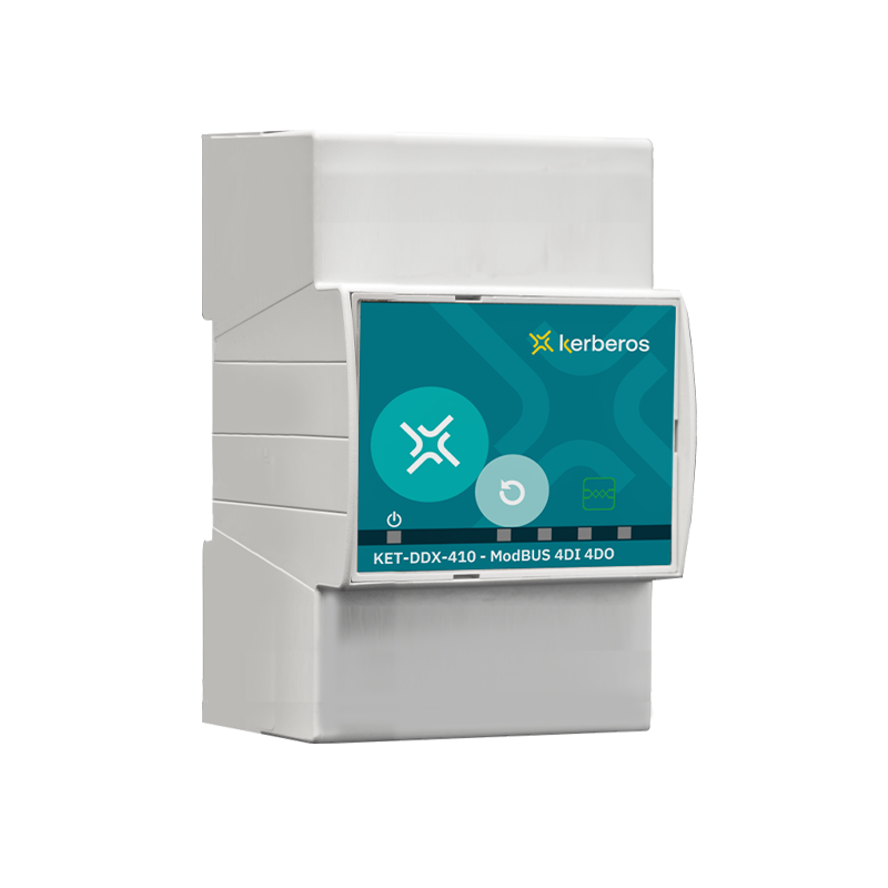 Modulo I/O multifunzione ModBUS con 4 ingressi digitali e 4 uscite relè 