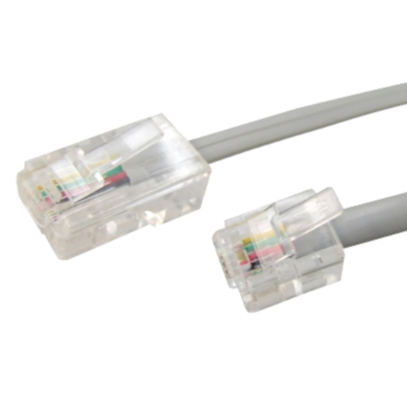 Cavo UTP cat.5 attestato RJ12/RJ45 di lunghezza 5 mt. necessario per il collegamento di testa tra RKM000 e gli slave RKE000